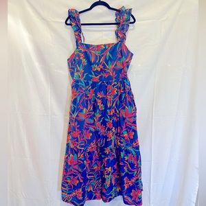 J Crew Factory spring/summer square neck Midi dress